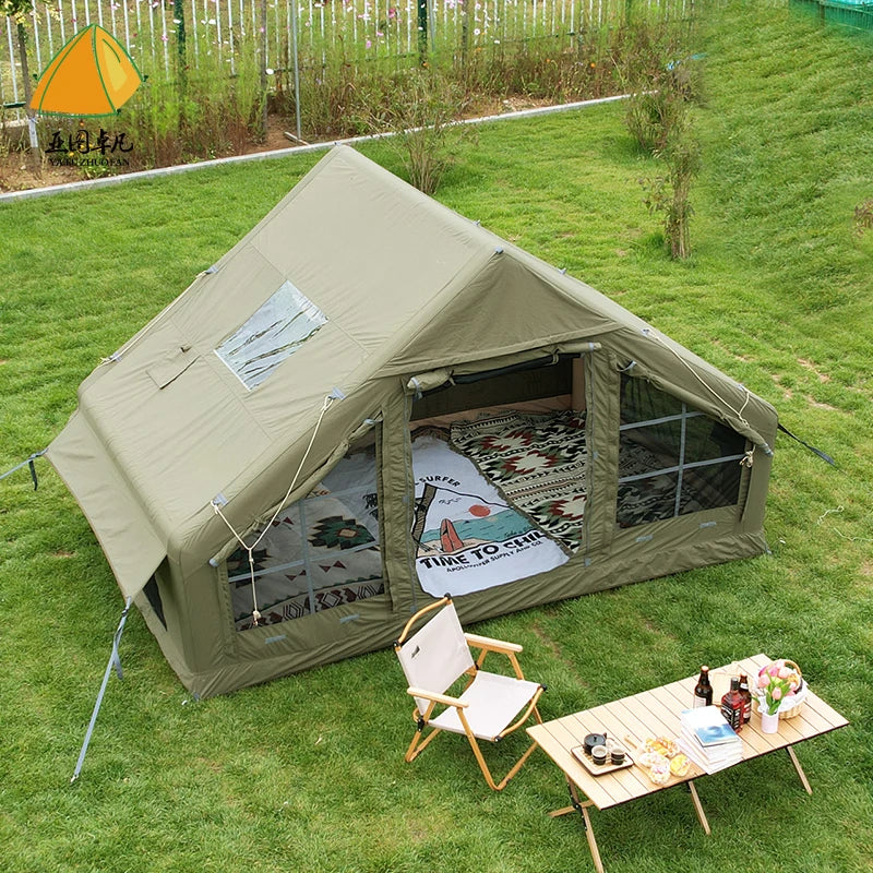 Waterproof Family Glamping Tent Luxury Large Inflatable Camping Tent