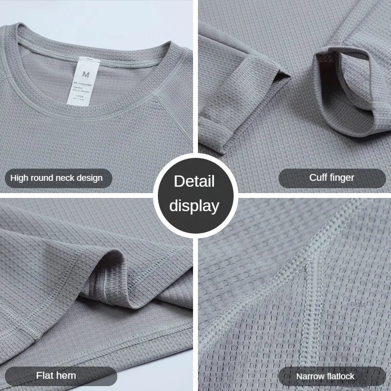 Women's Yoga Top Quick Dry Long Sleeved Ice Silk Sports Wear for Fitness Running Jogging Gym Female Workout Tops Woman T-shirt