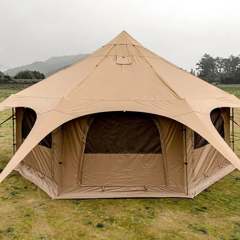 Outdoor Camping Cotton Luxury Yurt Camping Tent Circus Octagonal Rainproof Camping Tent