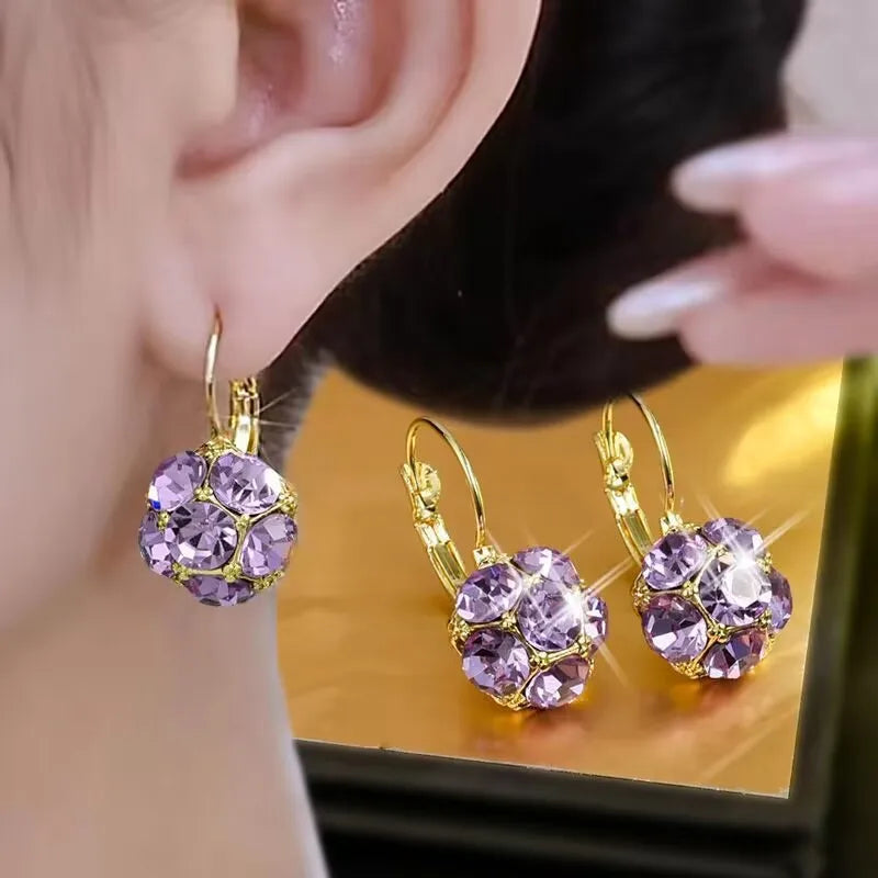 New Fashion Trend Unique Design Geometric Light Luxury Zirconia Rhombus Earrings For Women Jewelry Wedding Party Premium Gifts