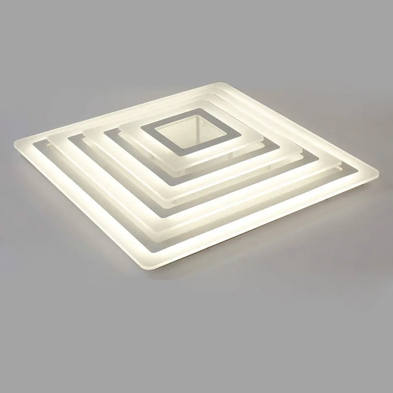Modern Simple Square Dimmable Led Ceiling Lights Lustre Acrylic Metal Bedroom Light Dining Room Celing Lighting Lamp