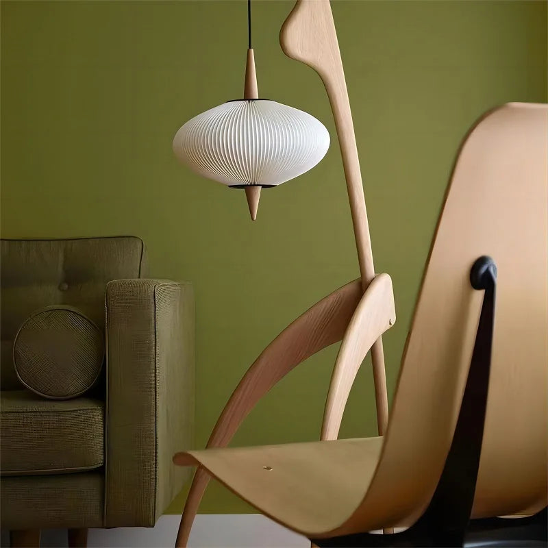Modern Simple Walnut Solid Wood Floor Lamp Living Room Net Red Bedroom Bedside Creative Exhibition Hall Corner Standing Light