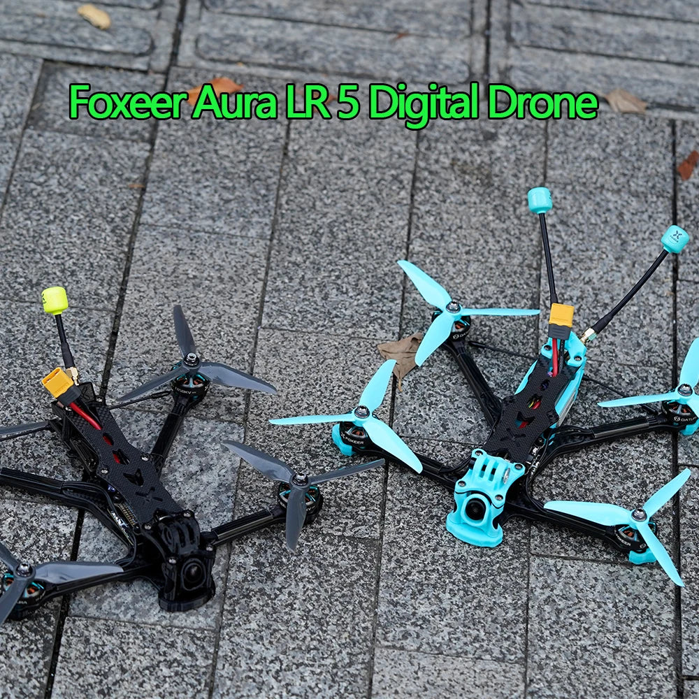 Foxeer Aura LR 5" 5inch FPV 4k camera 210mm T700 Green Carbon W/ 5mm Arm for RC FPV Freestyle Long Range O3 LJI Digital Drone