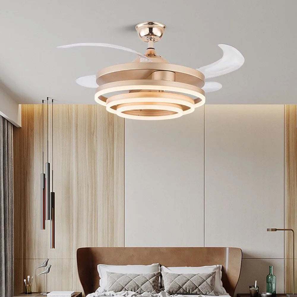 New Modern 42inch Celing Fans With Adjustable Lights For Living Room Bedroom Summer Winter Led Fans Lamp For Home Lighting