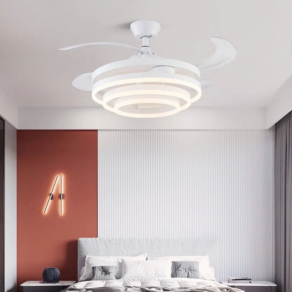 New Modern 42inch Celing Fans With Adjustable Lights For Living Room Bedroom Summer Winter Led Fans Lamp For Home Lighting