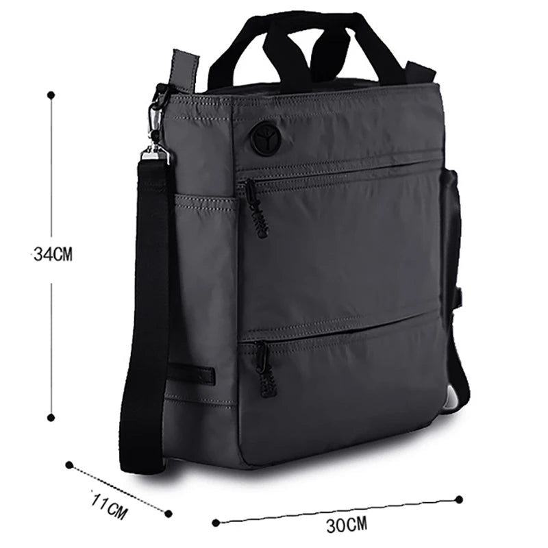 Men's Shoulder Bag Casual Large Capacity Portable Briefcase Vertical Male Messenger Bag Waterproof Oxford Multi-function Bag Hot