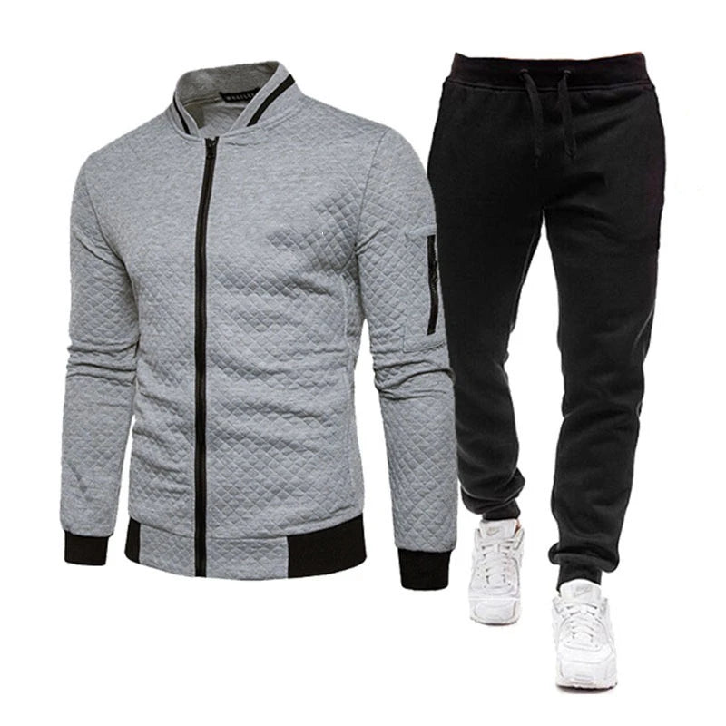 Mens Tracksuit Set Two Piece Tracksuit Men Sports Wear Fashion Colorblock Jogging Suit Autumn Winter Men Outfits Gym CLothes Men