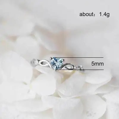 Huitan Simple Heart Ring For Women Female Cute Finger Rings Romantic Birthday Gift For Girlfriend Fashion Zircon Stone Jewelry