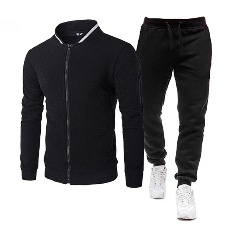 Mens Tracksuit Set Two Piece Tracksuit Men Sports Wear Fashion Colorblock Jogging Suit Autumn Winter Men Outfits Gym CLothes Men