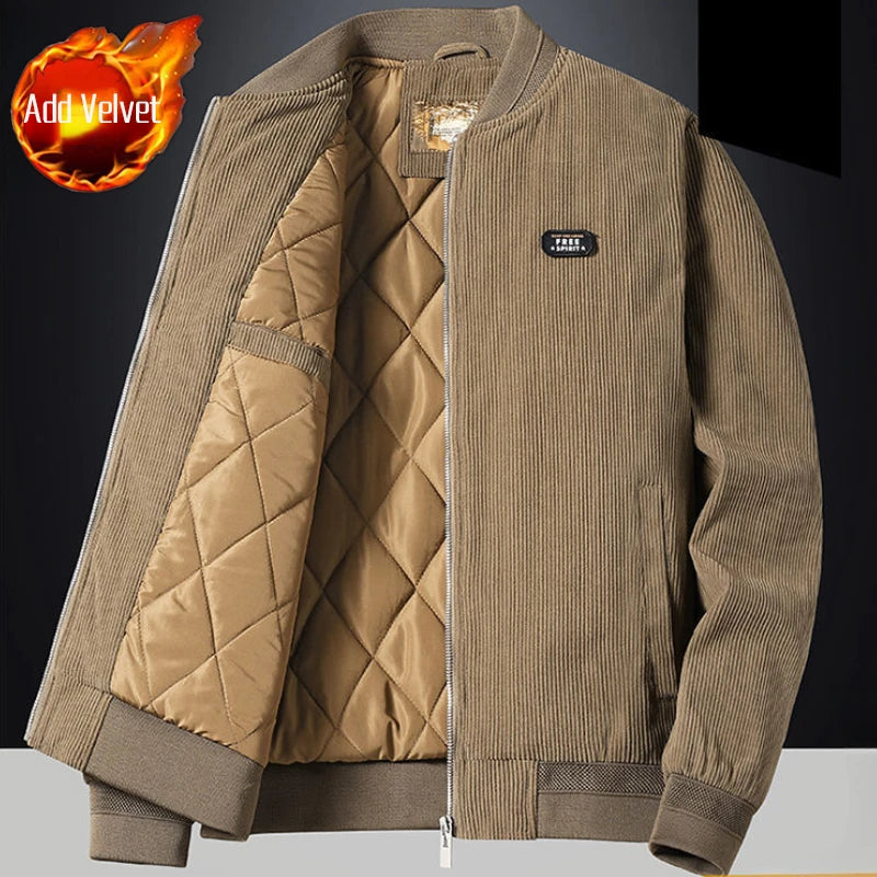 Thick Male Jackets Corduroy Men's Quilted Padded Coats Winter Warm Cheap Clothes Offer Harajuku Luxury Designer Original Brands