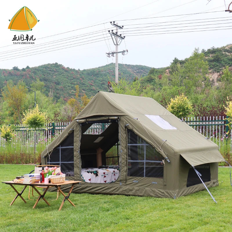 Waterproof Family Glamping Tent  Luxury Large Inflatable Camping Tent