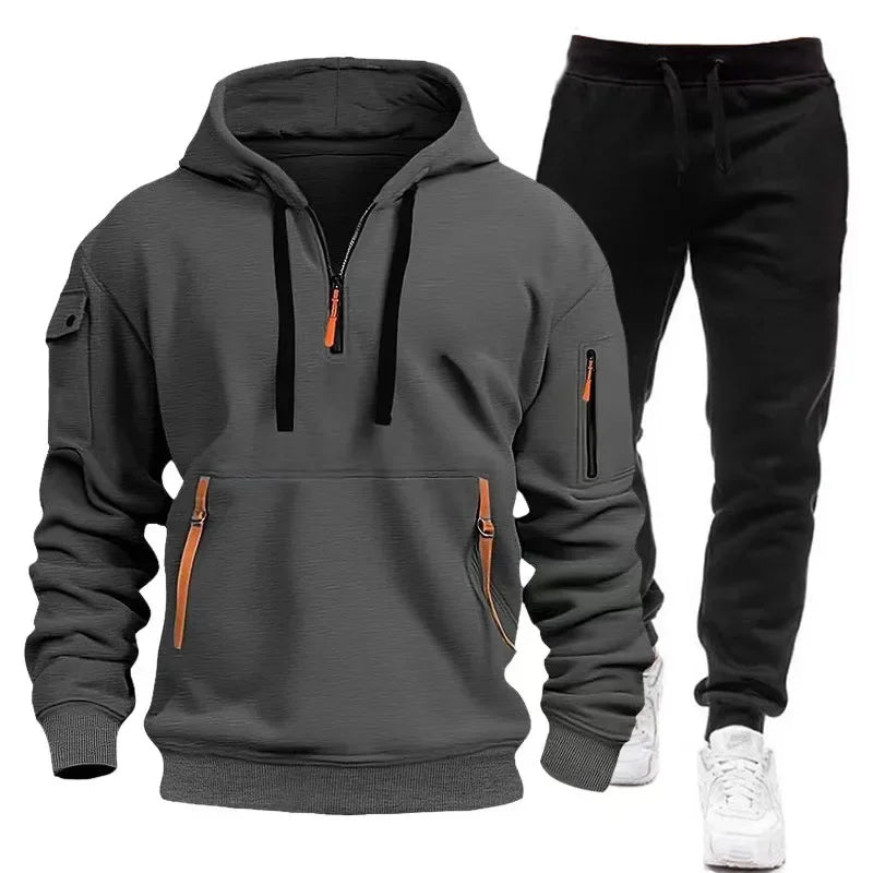 2024 Fashion Tracksuit For Men Hoodie Fitness Gym Clothing Men Running Set Sportswear Jogger Men'S Tracksuit Winter Suit Sports