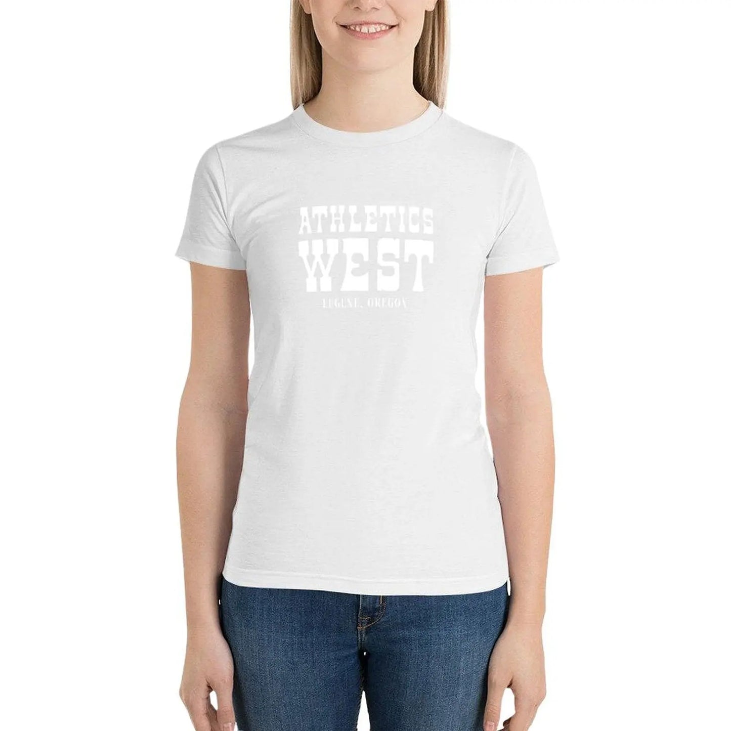 Athletics West Classic Eugene T-Shirt oversized cute tops hippie clothes funny tight shirts for Women