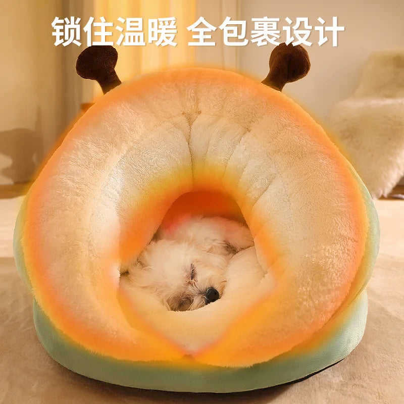 Winter Warm Dog Bed Soft Plush Pet Nest for Small Dogs Cats Thicken Cozy Puppy Kitten Sleeping Bag Cute Cat Cave Pet Supplies