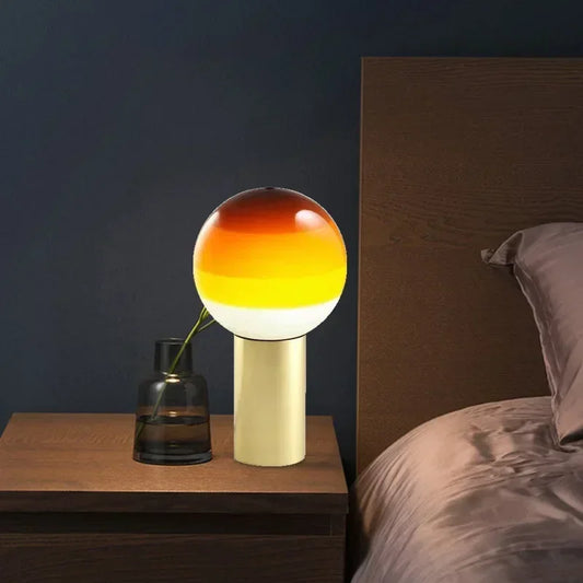 Modern Decor Desk Light Nordic Colorful Glass Ball LED Table Lamp Bedroom Restaurant Hotel Art Creative Balloon Portable Lamps