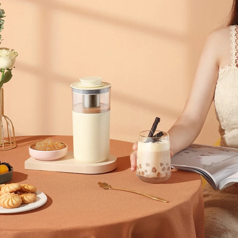 Multifunction Milk Tea Maker Flower Fruit Tea Milk Foam Stirring Small Coffee Machine Home Office