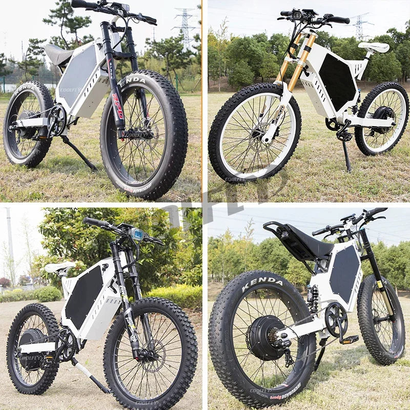 Luxury quality 2000w 3000w 5000w 8000w 12000w 72V 41.6Ah Mountain E Bike 120kmh Dirt Electric Bicycle With 4 Colors frame