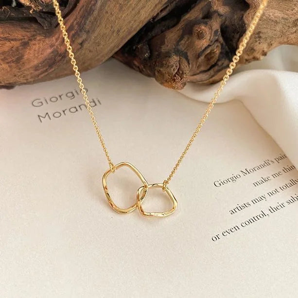 2025 Trend Elegant Jewelry Crystal Circle Pendant Necklace Golden Color Unquie Women Fashion Necklace Wholesale