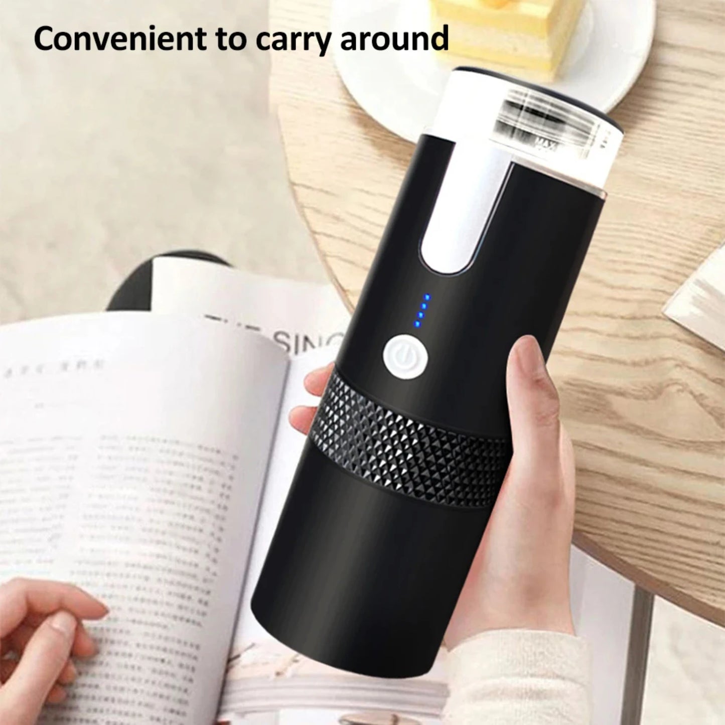 NEW Compact and Convenient Mini Rechargeable Wireless Portable Espresso Coffee Maker Machine for Car Office Travel - Capsule-Com