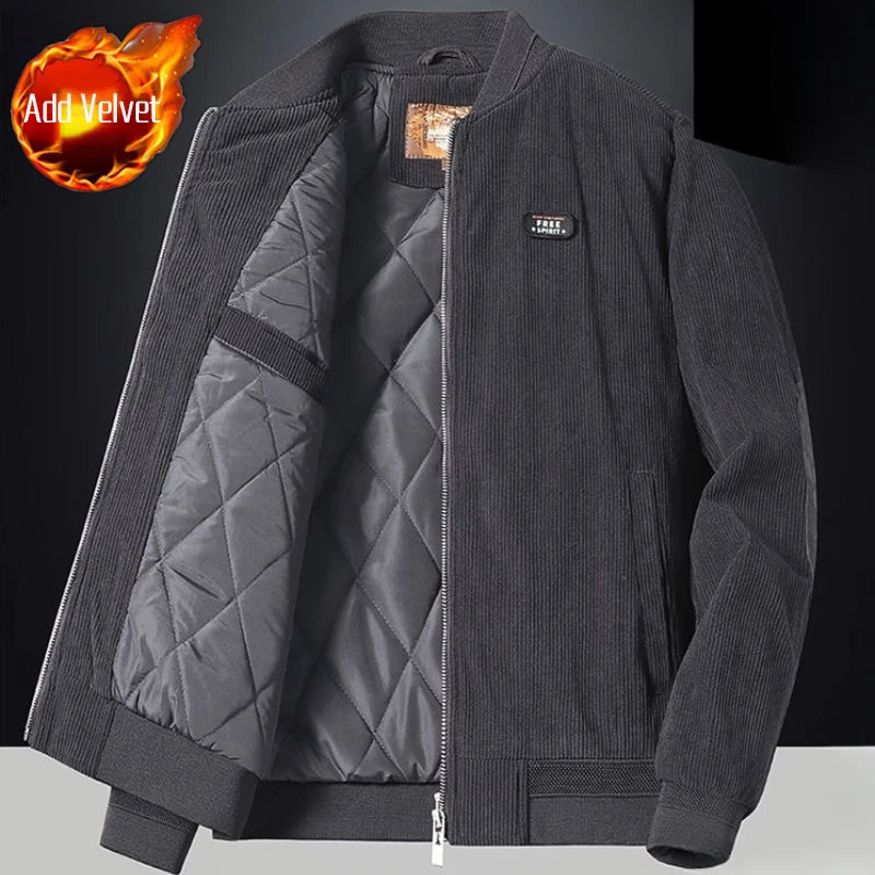 Thick Male Jackets Corduroy Men's Quilted Padded Coats Winter Warm Cheap Clothes Offer Harajuku Luxury Designer Original Brands