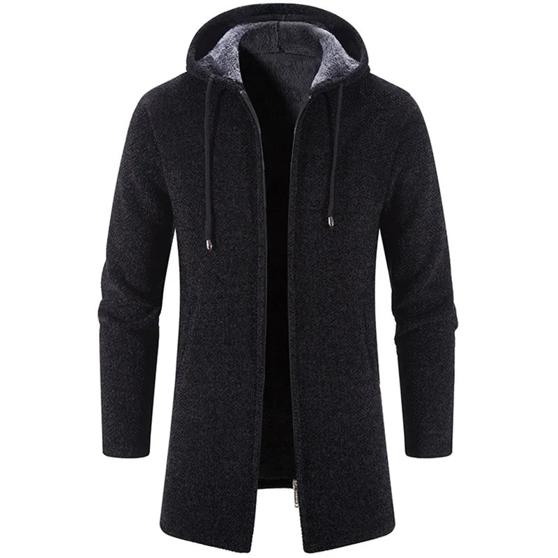 Men's Sweaters Coat Autumn Winter New Hot Warm Zipper Medium Long Cardigan Sweaters Man Casual Knitwear Sweatercoat mens clothes