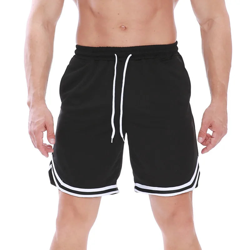 Summer Mesh fabric Men's Clothing Basketball And Football Shorts Male Black White Sport Running Jogging Fitness Sweatpants M-3XL