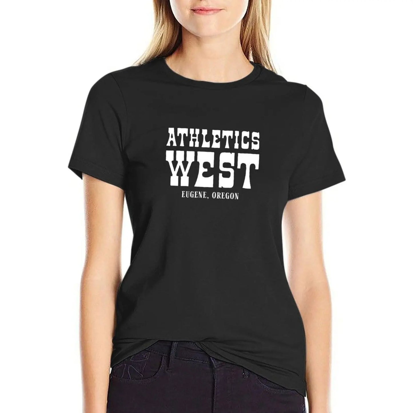 Athletics West Classic Eugene T-Shirt oversized cute tops hippie clothes funny tight shirts for Women