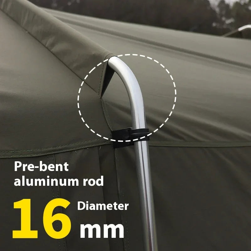 Outdoor Light Luxury Camping Camping Car Tail Tent Tunnel Tent Restaurant Hotel TC Cotton Tent