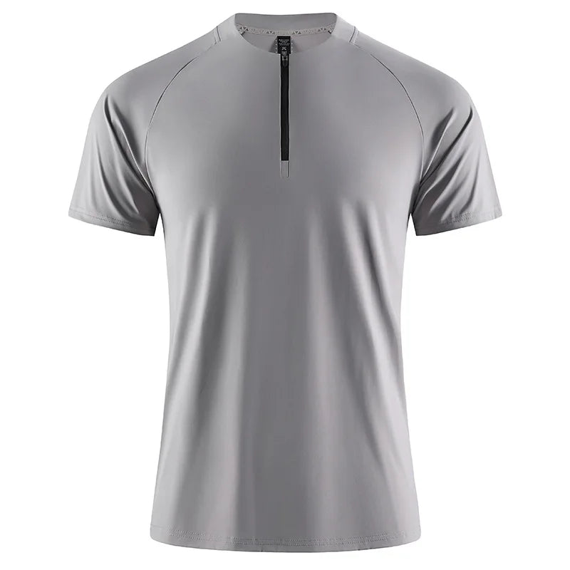 Summer Quick Dry Fit Shirts for Men Gym Athletic Running Workout Bodybuilding Tshirts Short Sleeve Fitness Tee Sweat Shirts