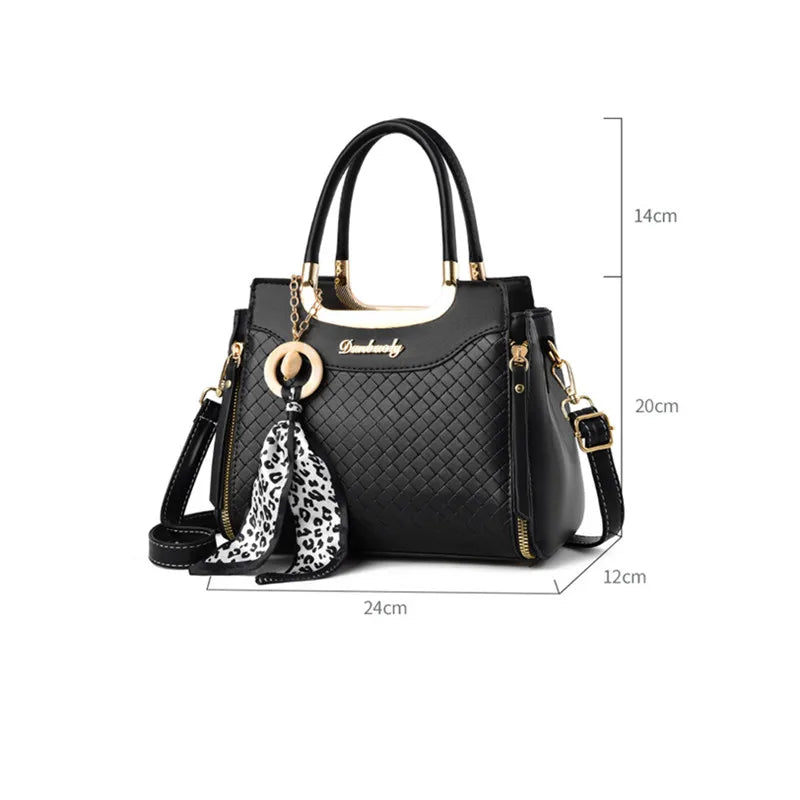 Vento Marea Women Bag 2024 New Small Shoulder Bag Black Ribbons Crossbody Plaid Good Quality Fashion Handbags