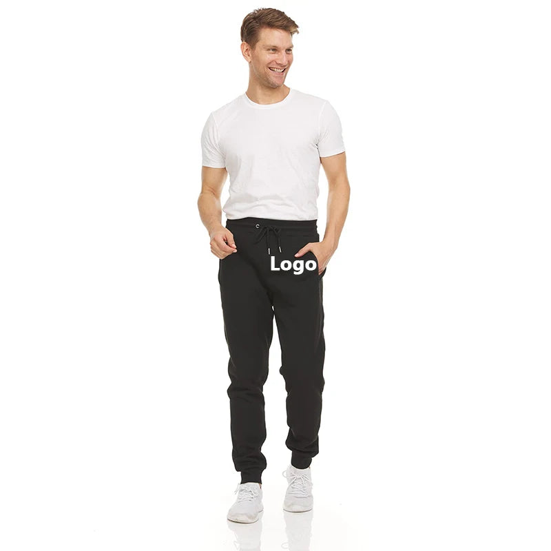 Men's Athletic Trainning Joggers Casual Loose Fit Sweatpants Spring Fall Fleece Lined Pants Elastic Waist Drawstring Trousers