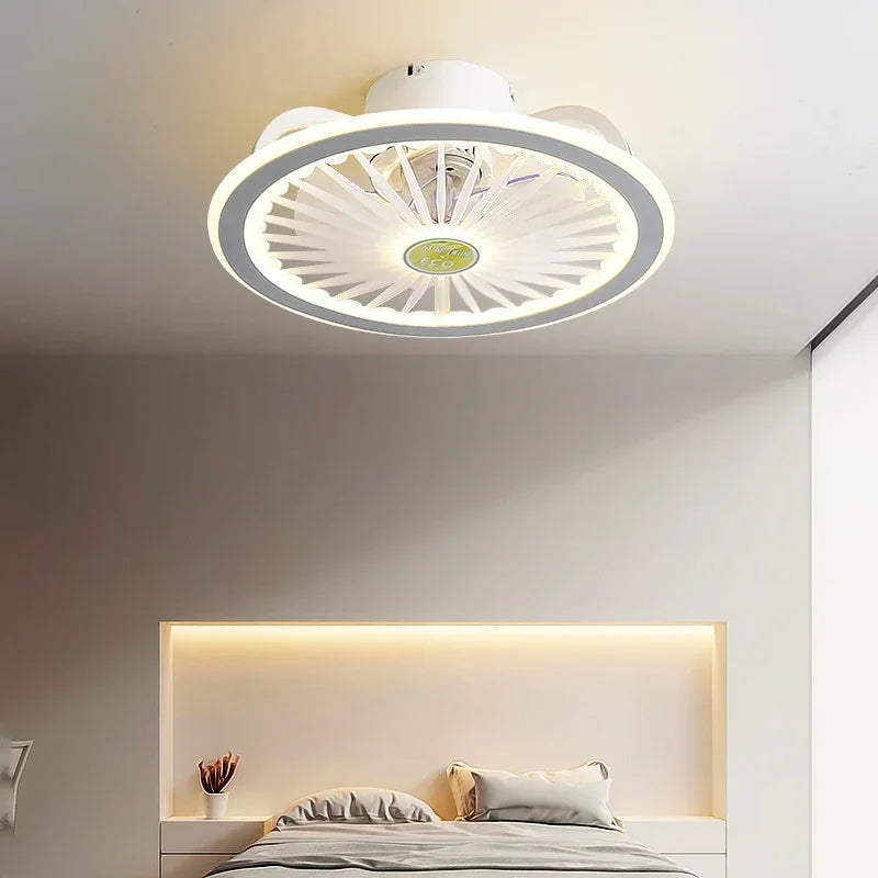 NEW Intelligent Ceiling Fan Light Acrylic Bluetooth Music Light Creative Ventilador Study Restaurant Celing Fan with Light fans