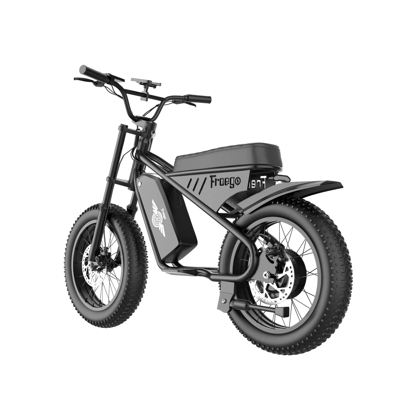 Freego Mini Electric Dirt Bike for Kids Adults ebike 800W(Peak) Motor 48V 10.4Ah 16" x3 Fat Tire Electric Motorcycle e bike