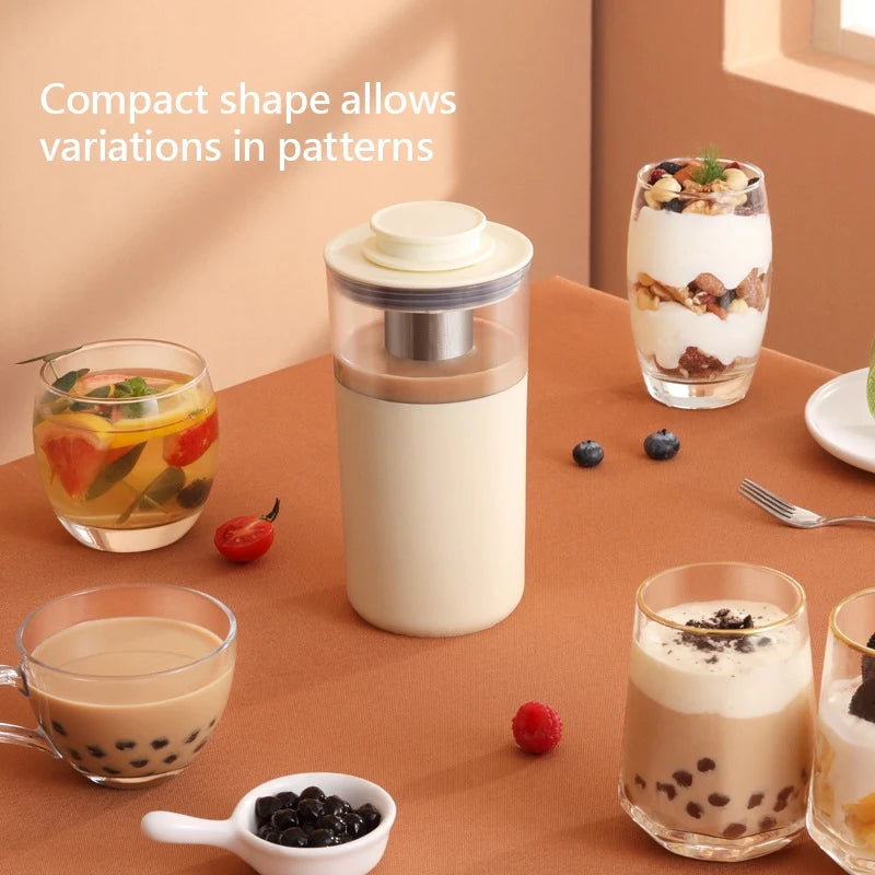 Multifunction Milk Tea Maker Flower Fruit Tea Milk Foam Stirring Small Coffee Machine Home Office