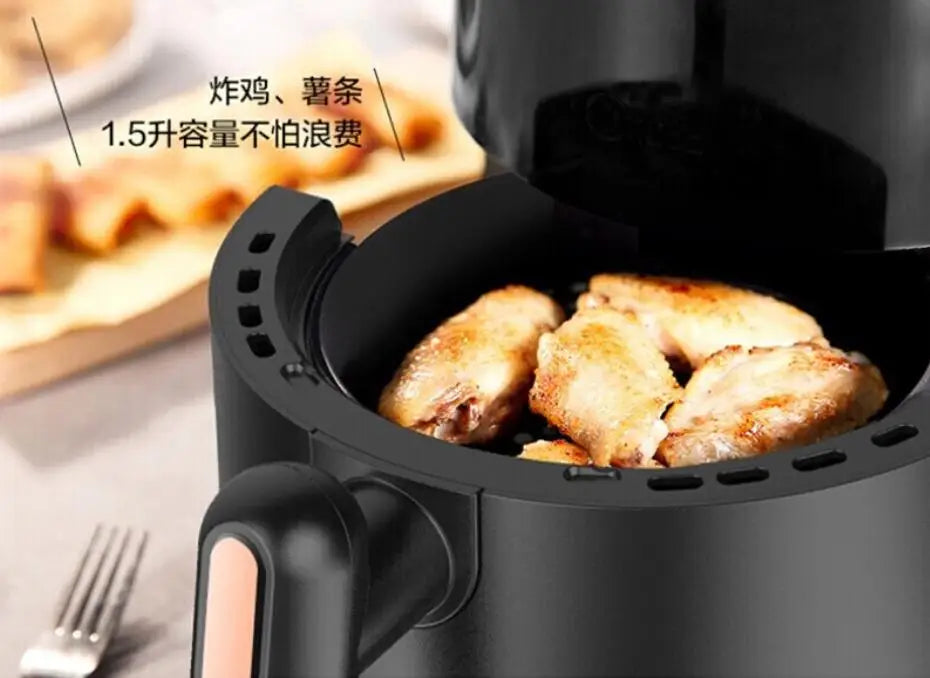 Electric pan cake machine airfryer Midea household Air Fryer Home Multifunctional black1.5L Non-Stick Pot home Chip Maker TN1501