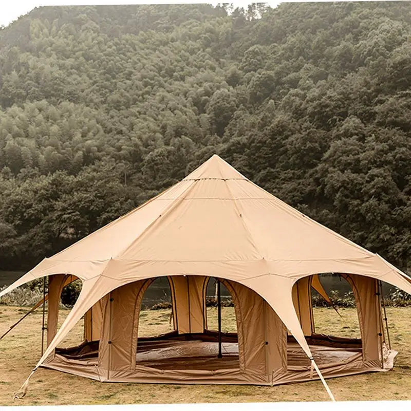 Outdoor Camping Cotton Luxury Yurt Camping Tent Circus Octagonal Rainproof Camping Tent