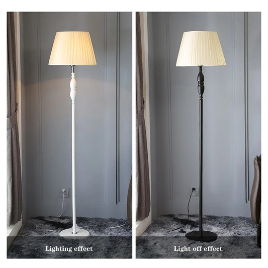 Vintage Floor Lamp Tall Industrial Floor Lamp With Lampshade 3 Color Temperature Standing Lamp With 5W LED Bulbs for Living Room