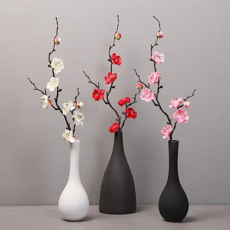 1PC Artificial Flower Branch Simulation Plum Blossoms Flowers Flores Sakura Tree Home Table Living Room Wedding Decoration