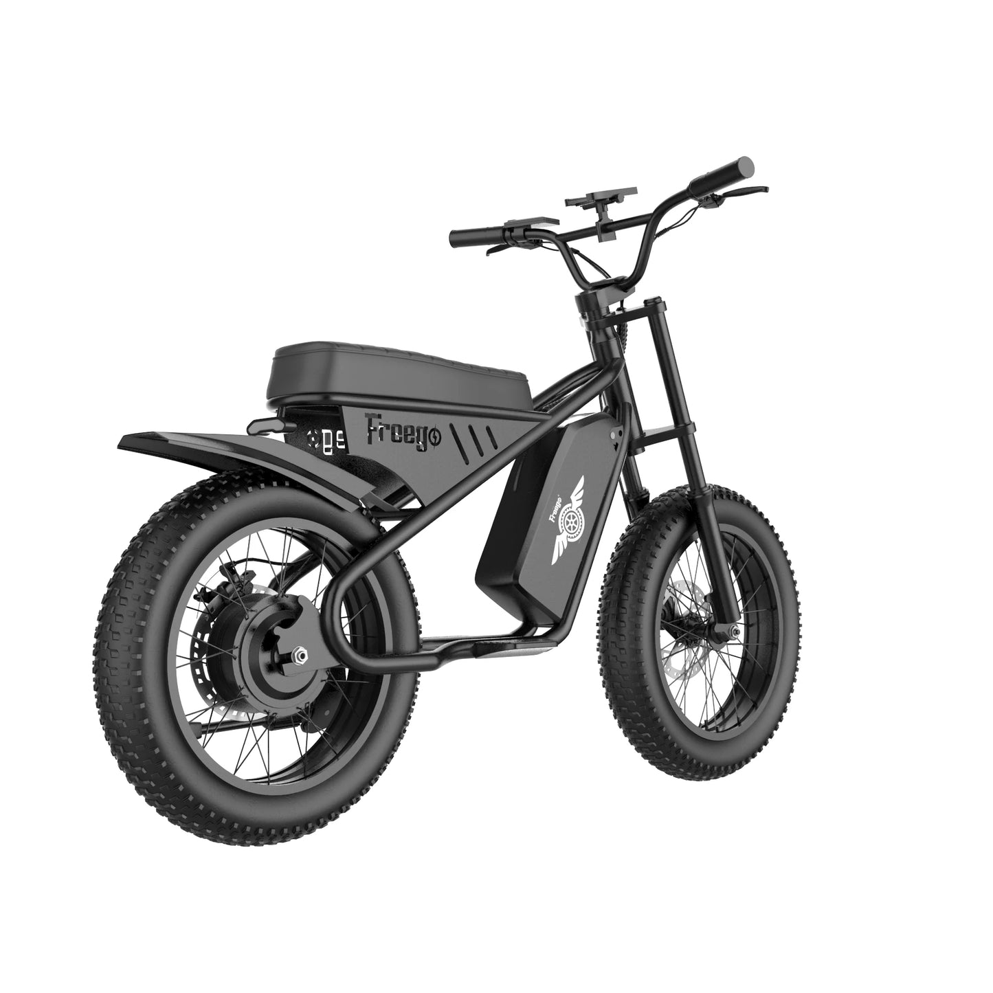 Freego Mini Electric Dirt Bike for Kids Adults ebike 800W(Peak) Motor 48V 10.4Ah 16" x3 Fat Tire Electric Motorcycle e bike