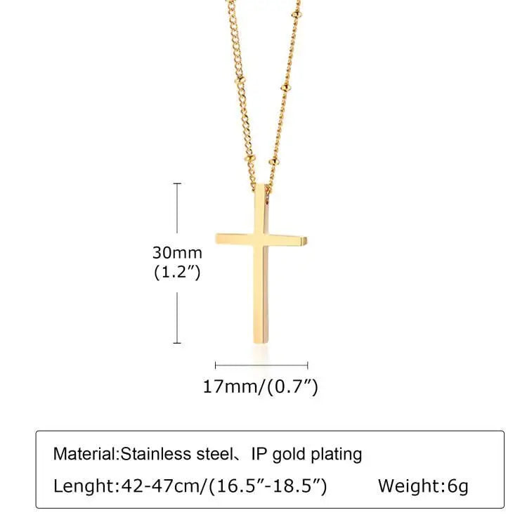 Cubic Zirconia Crucifix Cross Neckalce for Women Simple Layered Jewelry