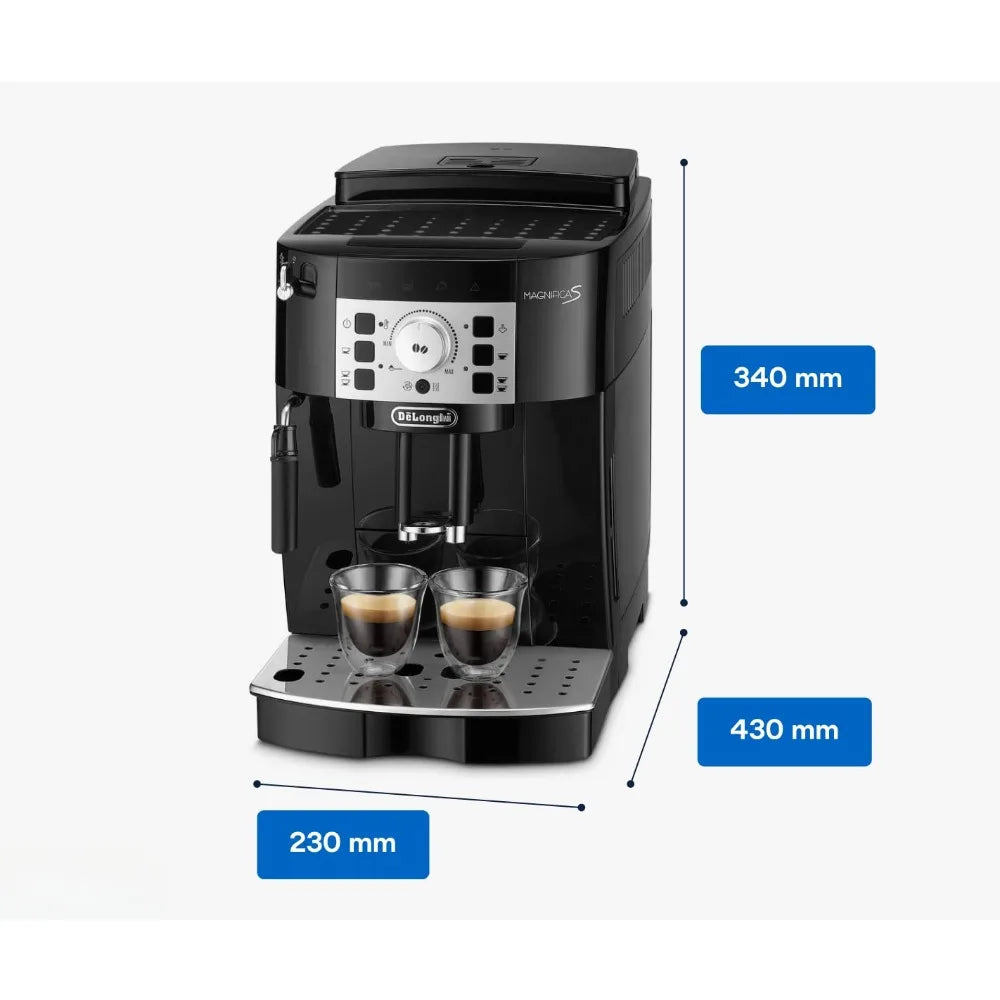 Coffee Maker with Milk Frother, Automatic Espresso Machine with 2 Hot Coffee Drinks Recipes, Soft-Touch Control Panel