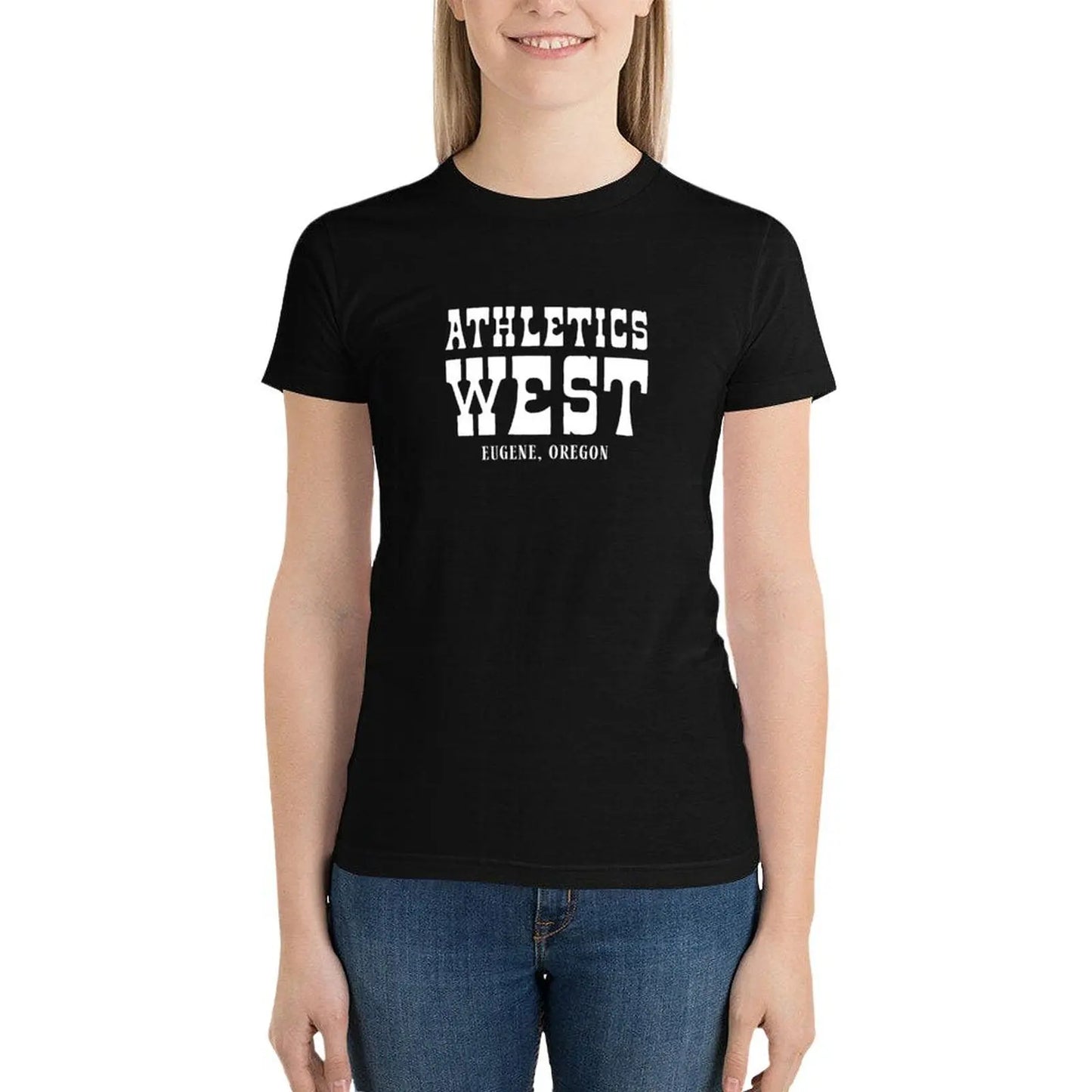 Athletics West Classic Eugene T-Shirt oversized cute tops hippie clothes funny tight shirts for Women