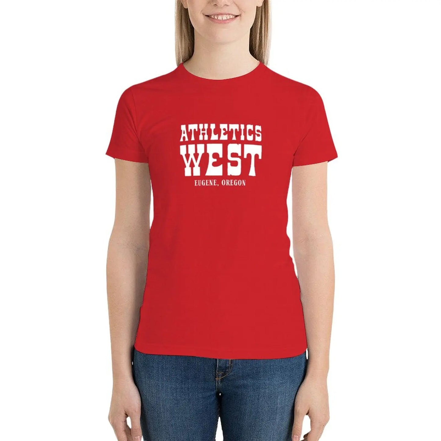 Athletics West Classic Eugene T-Shirt oversized cute tops hippie clothes funny tight shirts for Women