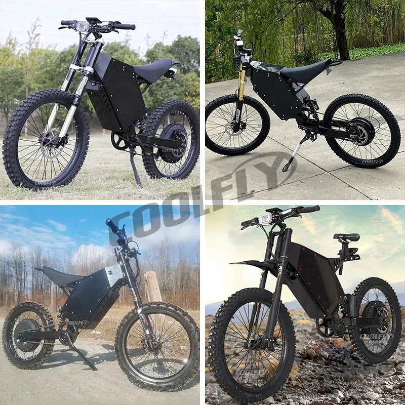 Luxury quality 2000w 3000w 5000w 8000w 12000w 72V 41.6Ah Mountain E Bike 120kmh Dirt Electric Bicycle With 4 Colors frame