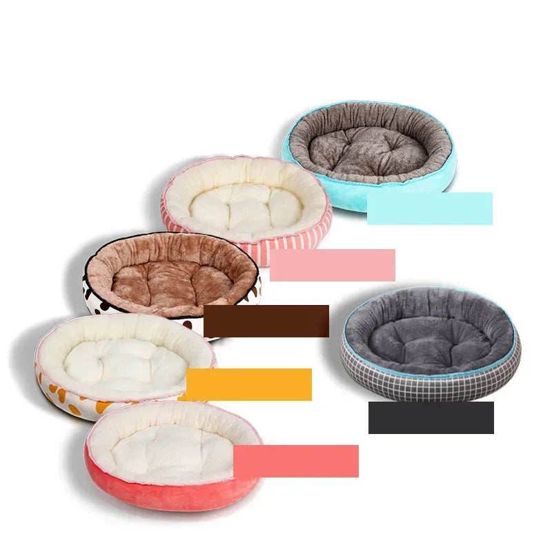 Round Dog Beds Sleeping Mat Soft Warm Kennel Bed Cushion for Small Medium Large Dog House Pad Pet Supplies cama para perro