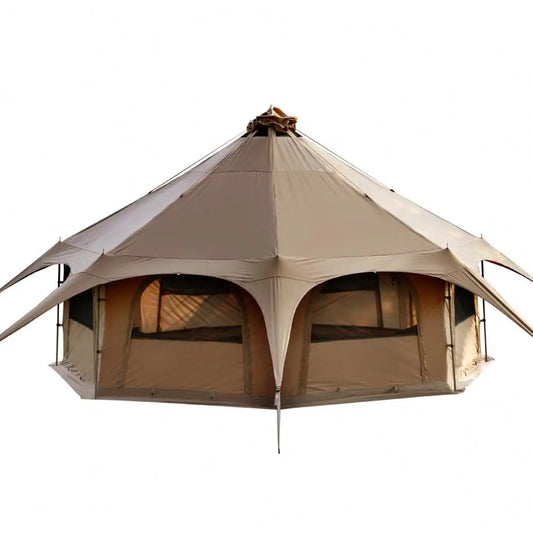 Outdoor Camping Cotton Luxury Yurt Camping Tent Circus Octagonal Rainproof Camping Tent