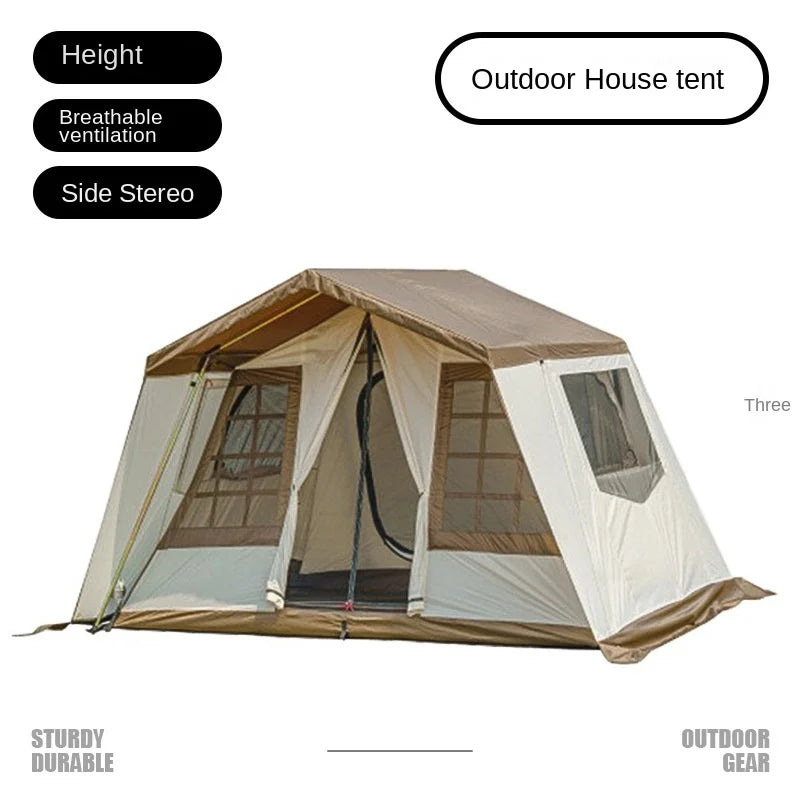 Outdoor Double Tent Camping Camping Family Multi-cabin Light Luxury Camping Tent 52r Camp