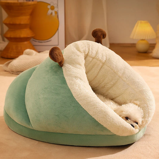 Winter Warm Dog Bed Soft Plush Pet Nest for Small Dogs Cats Thicken Cozy Puppy Kitten Sleeping Bag Cute Cat Cave Pet Supplies