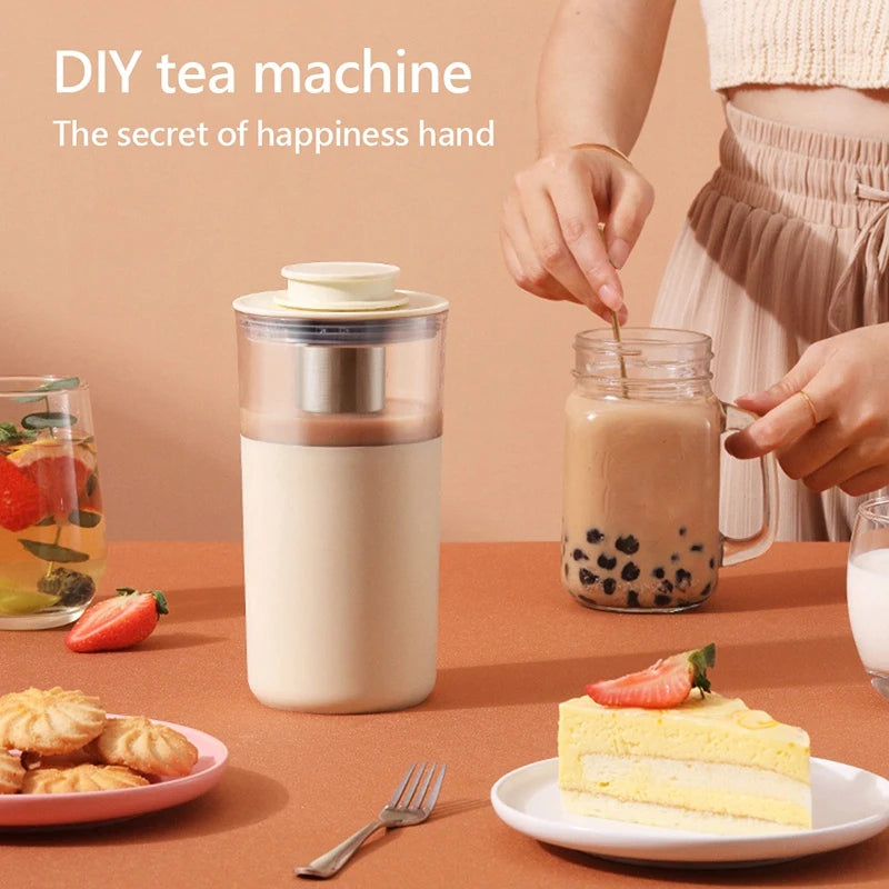 Multifunction Milk Tea Maker Flower Fruit Tea Milk Foam Stirring Small Coffee Machine Home Office