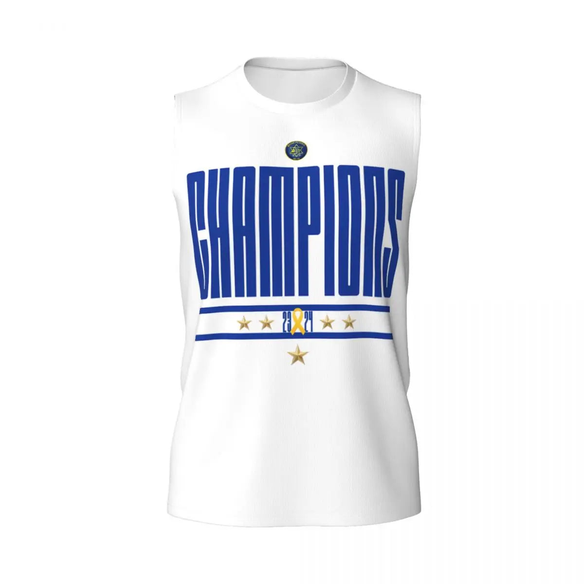 Maccabi Tel Aviv Champions Athletic Men's Hd Print Cotton Tank Top Muscle Tee Sleeveless T-Shirt Tagless Tank Undershirt